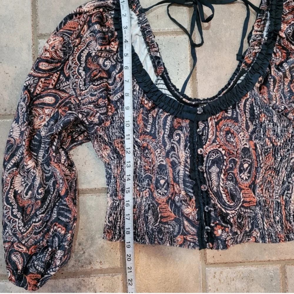 NWT Free People Velvet Blouse NWT sz L